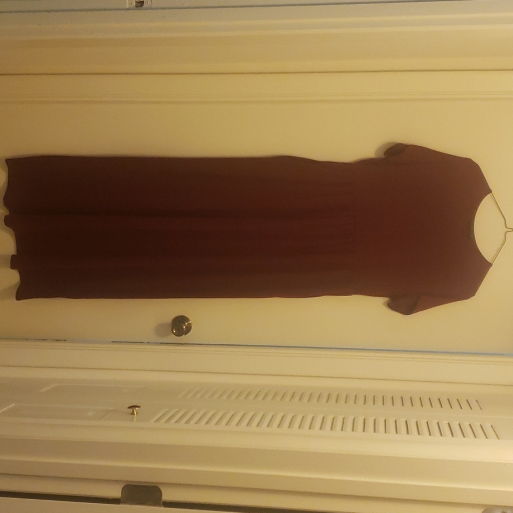 Maroon maxi dress